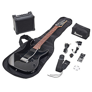 Ibanez IJRX20BKN Jumpstart Set Electric Guitar, Black Night 